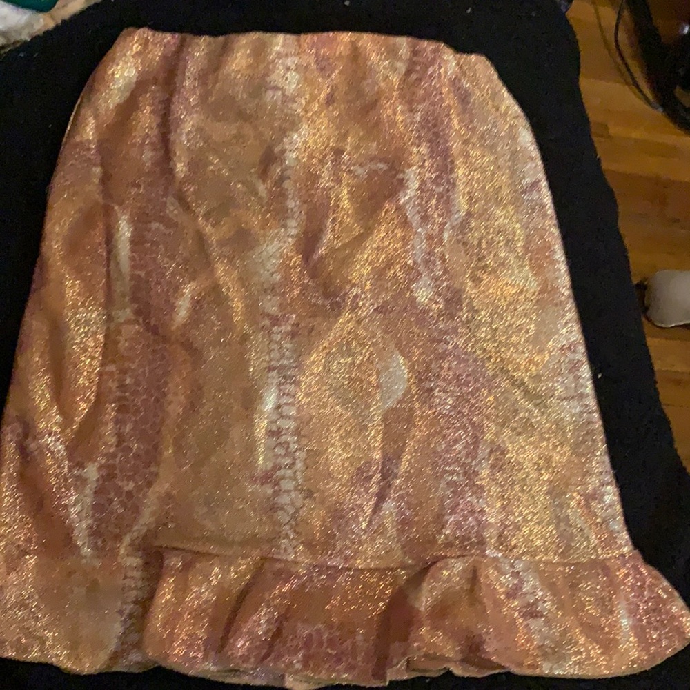 Gold bronze rare party skirt Party 🎈 dancing 💃🏻 skirt size medium Style #4144
